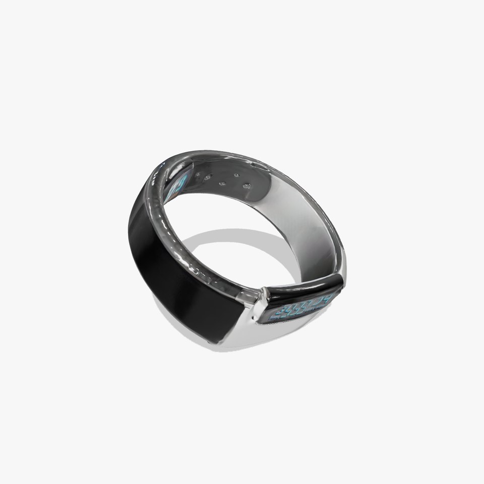 Smart Fitness Bracelet Model Pack with Digital Display